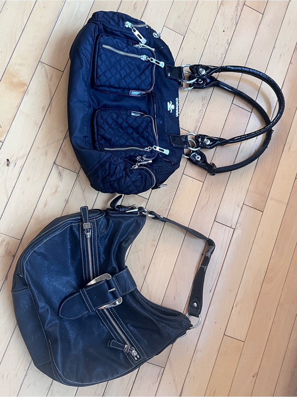 Black Y2K Leather Bags Bundle - Used